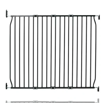 Image of Safetots Eco Screw Fit Baby Gate, Black, 110cm 120cm, Stair Gate for Toddler and Baby, Safety Barrier, Easy Installation