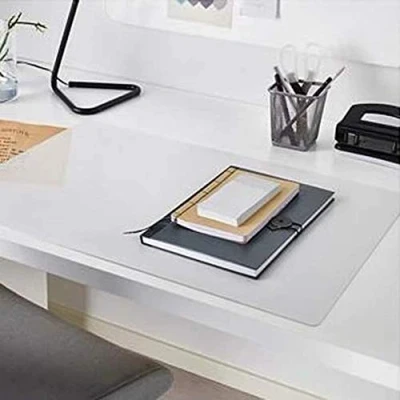Image of Clear Desk Pad,50x100cm Large Office Laptop Mat,Round Edge Non Slip Writing Mat Mouse Pad, Waterproof Dining Table Protector Cover for Office/Home