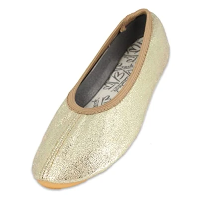 Image of Beck Girl&#039;s Basic 071 Gymnastics Shoes, Gold, 6 UK Child