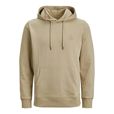 Image of JACK &amp; JONES Herren JJEBASIC Logo Sweat Hood, Crockery/Tonal, XXXL
