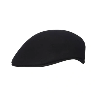 Image of WALKER AND HAWKES Wool Felt Lostock Flat Cap Black M (58cm)