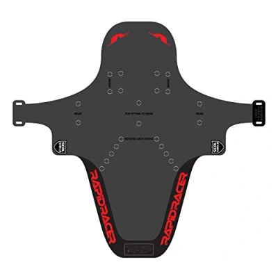 Image of RRP Rapid Racer Products Unisex&#039;s Enduro Mudguard, Black/Red, Large
