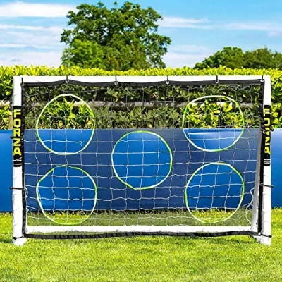 Image of FORZA PVC Football Goal With Pro Target Sheet [6ftx 4ft] Kids Training Equipment Garden &amp; Premium Locking Weatherproof Design
