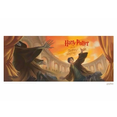 Image of Harry Potter &amp; the Deathly Hallows Book Cover Artwork Limited Edition A3 Art Print