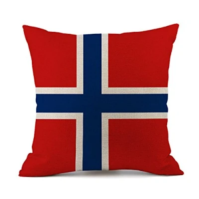 Image of National Flag Cushion Cover Cotton Linen Decorative Car Sofa Decoration 45 x cm, Norway, cm