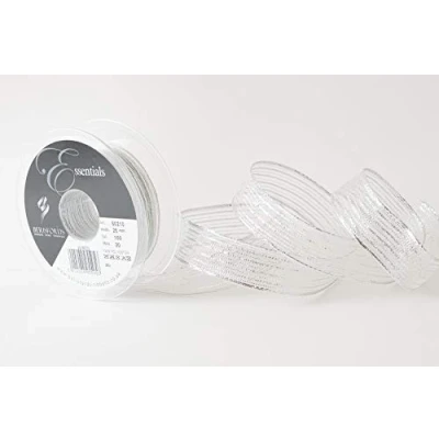 Image of Berisfords Ribbon, Silver, 25mm