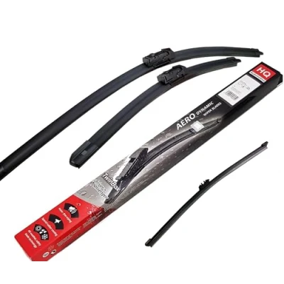 Image of HQ AUTOMOTIVE Front Rear Windscreen Wiper Blades fits BMW X3 3pcs Replacement G01 2017 onwards Graphite Coated Natural Rubber No Smear Judder Free Model ADC02 621HQ11J V1
