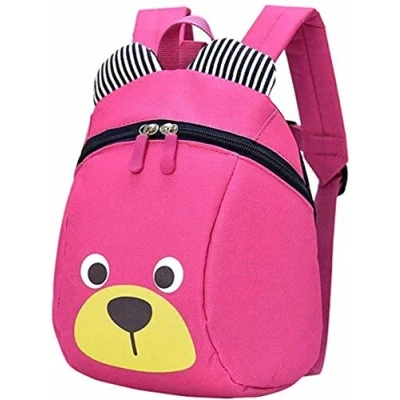 Image of Baby Kids Children Boy Girl Anti lost Cartoon Animal Backpack School Bag Cute and Practical (pink)