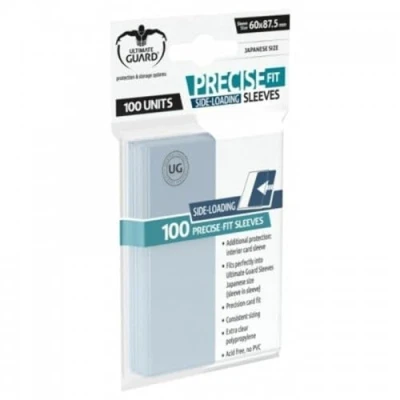 Image of Ultimate Guard Precise Fit Sleeves Side Loading Japanese Size Transparent (100)