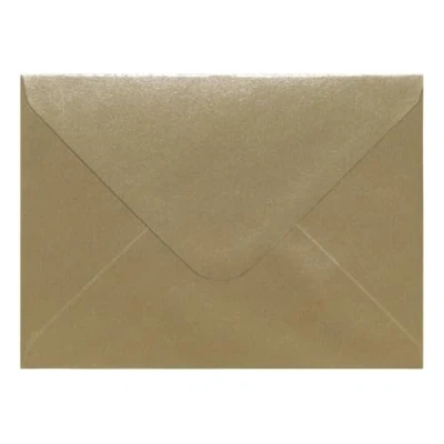 Image of Pack of 50 Champagne Kraft Pearl 133mm x 184mm Gummed 115gsm 5x7 Inch Invitation Coloured Envelopes