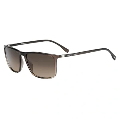 Image of BOSS Unisex 0665/S/It Sunglasses, Nux/Brown/Grey, 57/16/145
