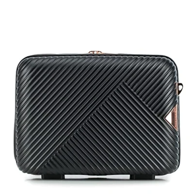 Image of WITTCHEN Cosmetic Case Travel Suitcase Carry On Cabin Luggage Hardshell made of Polycarbonate Combination Lock GL Style Line Black