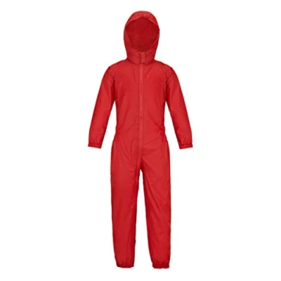 Image of Wetplay Puddle Splash Suit Waterproof All In One Kids Rainsuit Childrens Childs Boys Girls (5 6 Years, Red)
