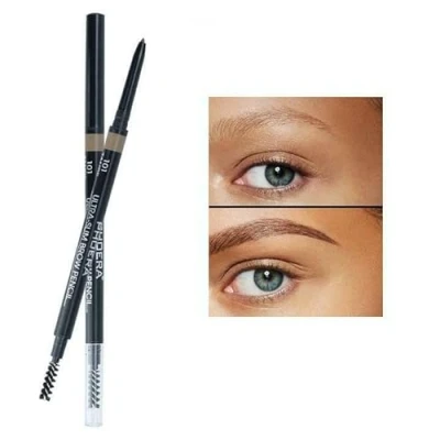 Image of PHOERA Ultra Slim Eyebrow Liner Pencil With Brow Brush AQUAPURITY Fill &amp; Sculpt Definer Natural Looking Brows Long Lasting (101 TAUPE)