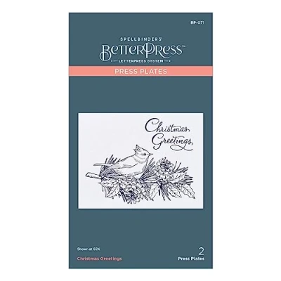 Image of Spellbinders Christmas Greetings Press Plate from The BetterPress Collection