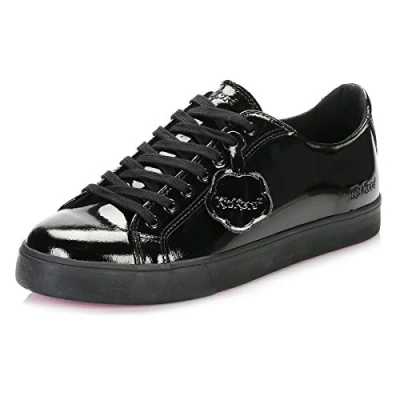 Image of Kickers Women&#039;s Tovni Lacer Low top Trainer Casual Shoe Sneakers, Black, 8 UK