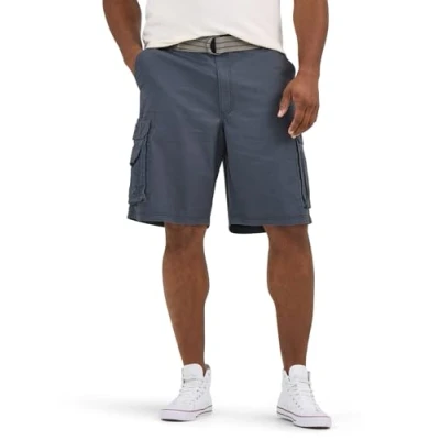 Image of Lee Men&#039;s Dungarees New Belted Wyoming Cargo Shorts, Sporting Blue, 42 UK