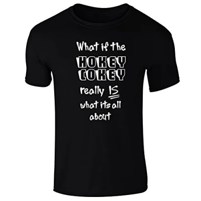 Image of Mens Funny Slogan T Shirt What If The Hokey Cokey Really is Its All About Black (XXL)