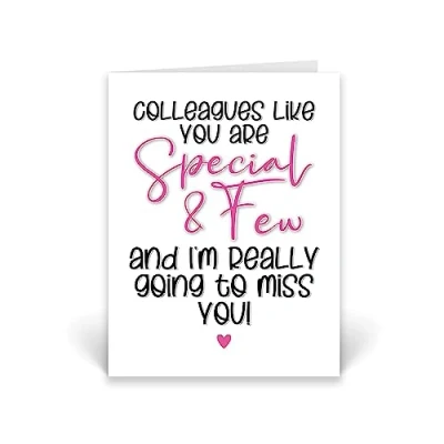 Image of Rib ticklerz Leaving Work Card For Colleague Colleagues Like You Are Special &amp; Few Going To Miss New Job Bestie Good Luck Farewell CD58