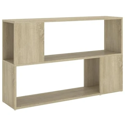 Image of vidaXL Book Cabinet Home Living Room Office Furniture Rack Bookcase Divider Side Standing Storage Shelf Chipboard Sonoma Oak