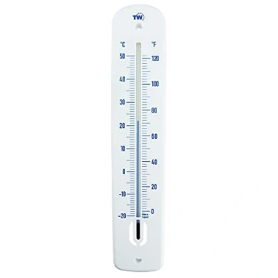 Image of Large Outdoor Thermometer 380 mm Garden For Use In Greenhouse Patio Sun Terrace Shed Allotment Wall Classic Indoor Outside Temperature Gauge (Blue)