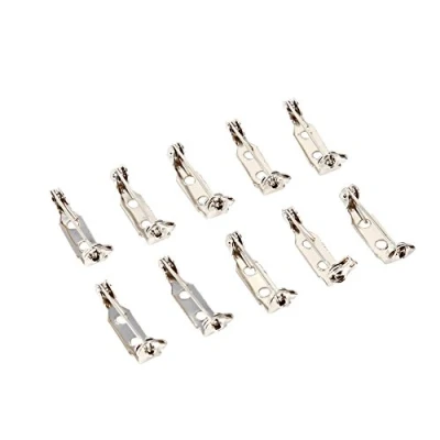 Image of Hilitand 50pcs Bar Pins Brooch, Silver Tone Lock Brooch Pin, Backs Safety Clasps Rolling Catch for DIY Craft 20/25/32/38 mm (Silver Color, 20mm)