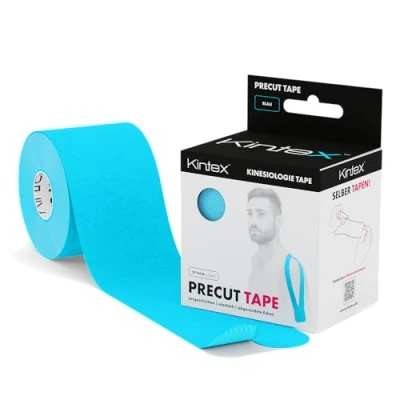 Image of Kinesiology tape Precut 20 Strips (I or Y) 25cm x 5cm per roll, sports (blue)
