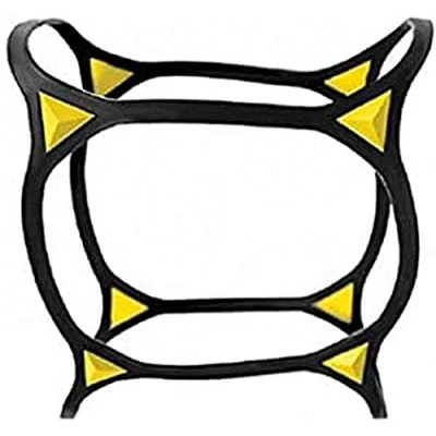 Image of SKLZ Square Up Basketball Shooting Aide, Durable Silicone Strap, Fits Official Size Basketballs, Black/Yellow