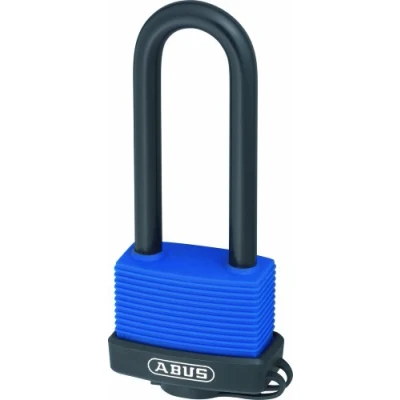 Image of ABUS 50676 80mm Stainless Steel Long Shackle Brass Padlock with 6401 Alike Keyed