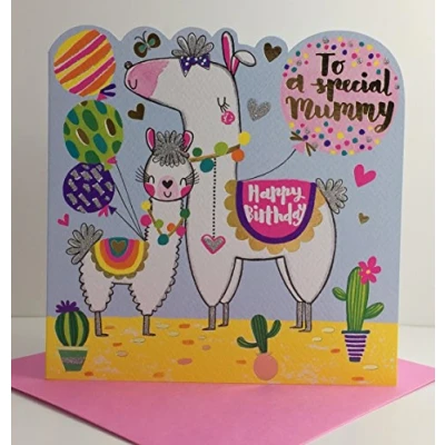 Image of Rachel Ellen Llamas Special Mummy Happy Birthday Card