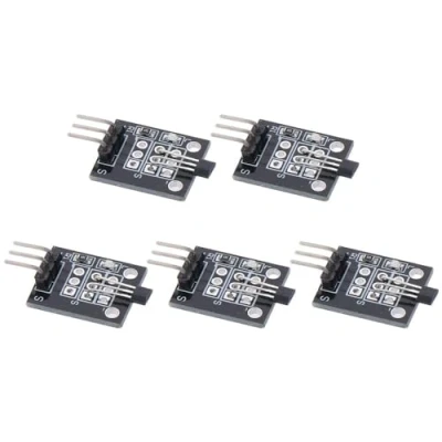 Image of Fudeshe Sensor Module 5pcs DC 5V Hall Effect switch KY 003 Magnetic Black Arduino PIC AVR Smart Car