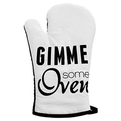 Image of Premier Housewares Pun and Games Single Oven Glove White/Black