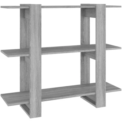 Image of vidaXL Book Cabinet/Room Divider Grey Sonoma 100x30x87 cm