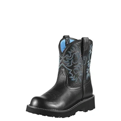 Image of ARIAT Women&#039;s Fatbaby Western Boot, Black Deertan, 6.5 UK