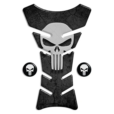 Image of Motorbike Tank Pad Protector Motorcycle Scratch compatible&#039;&#039; The Punisher&#039;&#039;