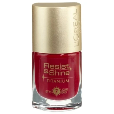 Image of L&#039;Oréal Paris Resist &amp; Shine Titanium Nail Polish Number 555 9ml