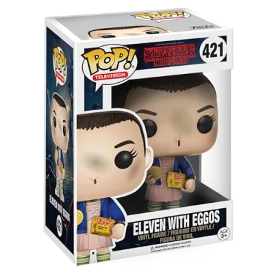 Image of Funko Pop! Television: Stranger Things Eleven (Eggos) 1/6 Odds for Rare Chase Variant Collectable Vinyl Figure Gift Idea Official Merchandise Toys Kids &amp; Adults TV Fans