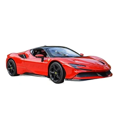 Image of 1:18 For Ferrari SF90 Stradale Static Diecast Alloy Model Car (Color : Red, Size With box)