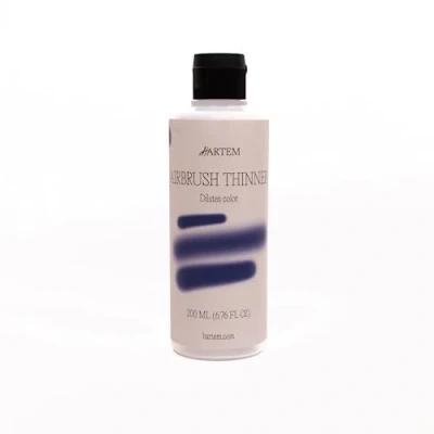 Image of Hartem Airbrush Thinner 200 ml (6.76 Fl Oz), Paint with Anti Spill Cap Thins Paints, Increases Fluency and Delays Drying Inside The