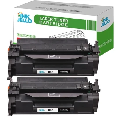 Image of Inkjello 057 Toner Cartridge For Printer, Compatible With Canon i SENSYS LBP223dw LBP226dw LBP228x LBP233DW LBP236DW MF443dw MF445dw MF446x MF449x MF453DW MF455DW Black (2 Pack)