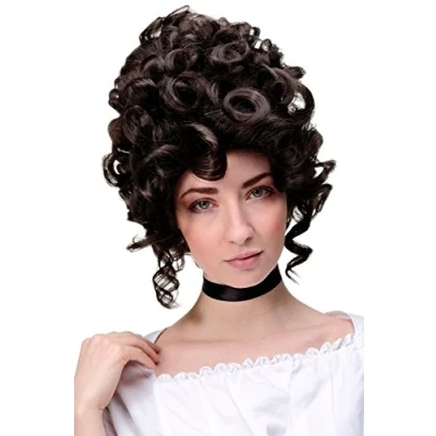 Image of Wig ME UP GFW1675 6 Lady Quality Cosplay Theatre historic Renaissance Baroque Rococo Beehive Marie Antoinette chocolate brown
