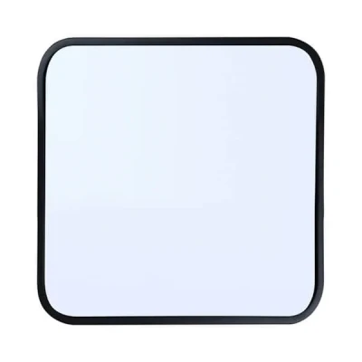 Image of Showerdrape Shoreditch Square Wall Mounted Black Framed Bathroom Mirror 40 x 40cm