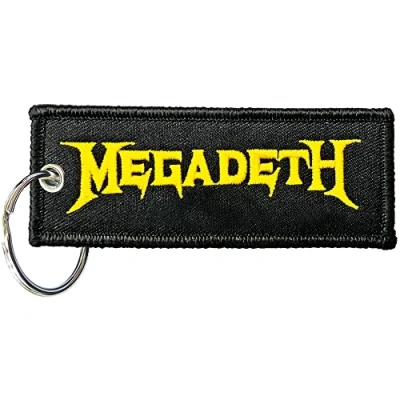 Image of Megadeth Logo Plastic Key Chain, Multi colored, One Size, size