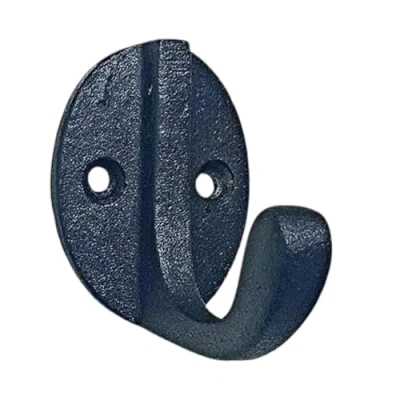 Image of Coat Hooks Hangers Robe Black Iron Single Wall Door