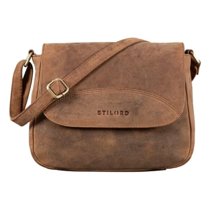 Image of STILORD &#039;Juliet&#039; Ladies Shoulder Bag Leather Handbag Small Satchel Women Elegant Cross Body Tote Bags Vintage in Genuine Leather, Colour:Torino Brown