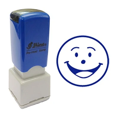 Image of Smiley Face Self Inking Teacher Stamps. Re inkable (HS008)