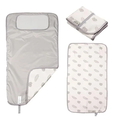 Image of Hamur Home Portable Nappy Changing Mat Pad Waterproof 40 X 70 Cm Reusable Travel Baby Change Machine Washable (Leaves)