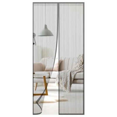 Image of GEEZY Mesh Magnetic Insect Door Screen Double Sided Fly Curtains to Stop Flies Automatic Closing System (Grey)