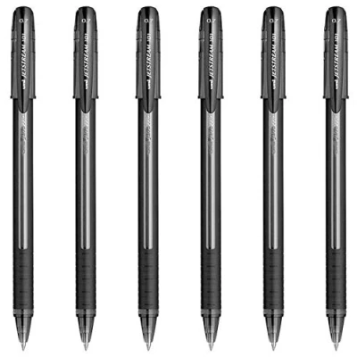Image of 6 X JETSTREAM SX 101 0.7mm BALLPOINT PEN BLUE/BLACK/RED WITH MIX N MATCH (BLACK)