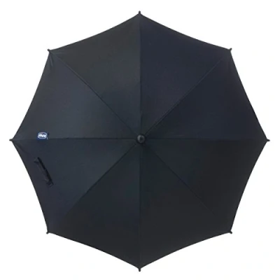 Image of Chicco Universal Pushchair Umbrella, Black UV 50 Protection, Sun Shade